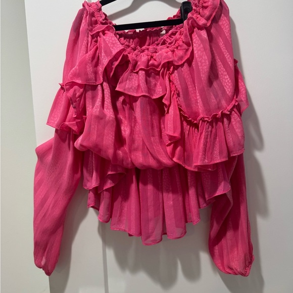 Loveshackfancy Pink Jacquard set, Size Small - Picture 6 of 6